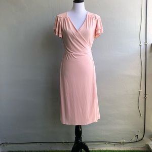 EMMA & MICHELLE Pink Wrap Dress